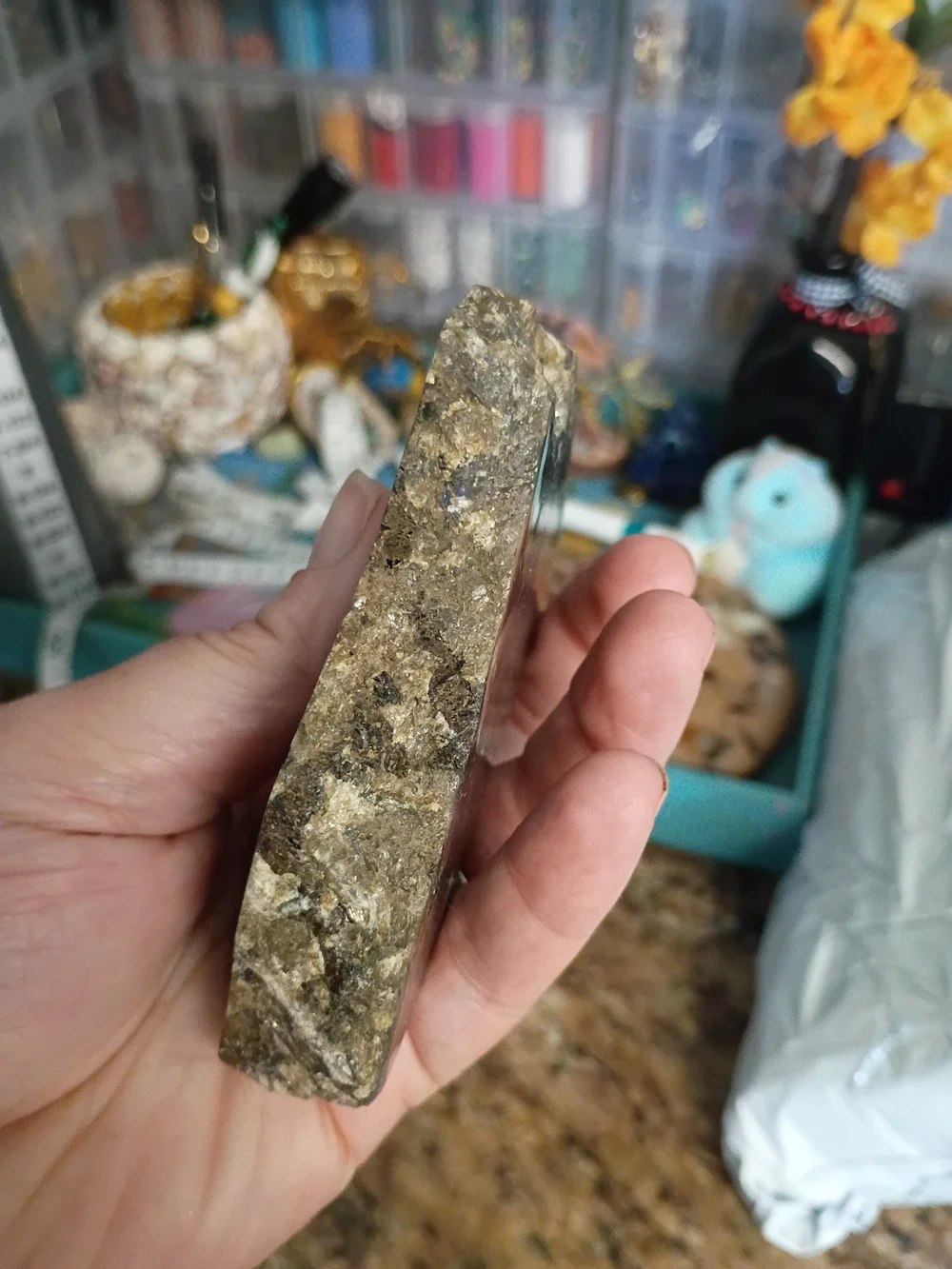 The Northern Lights Slab - Natural Raw Labradorite Freeform Stone